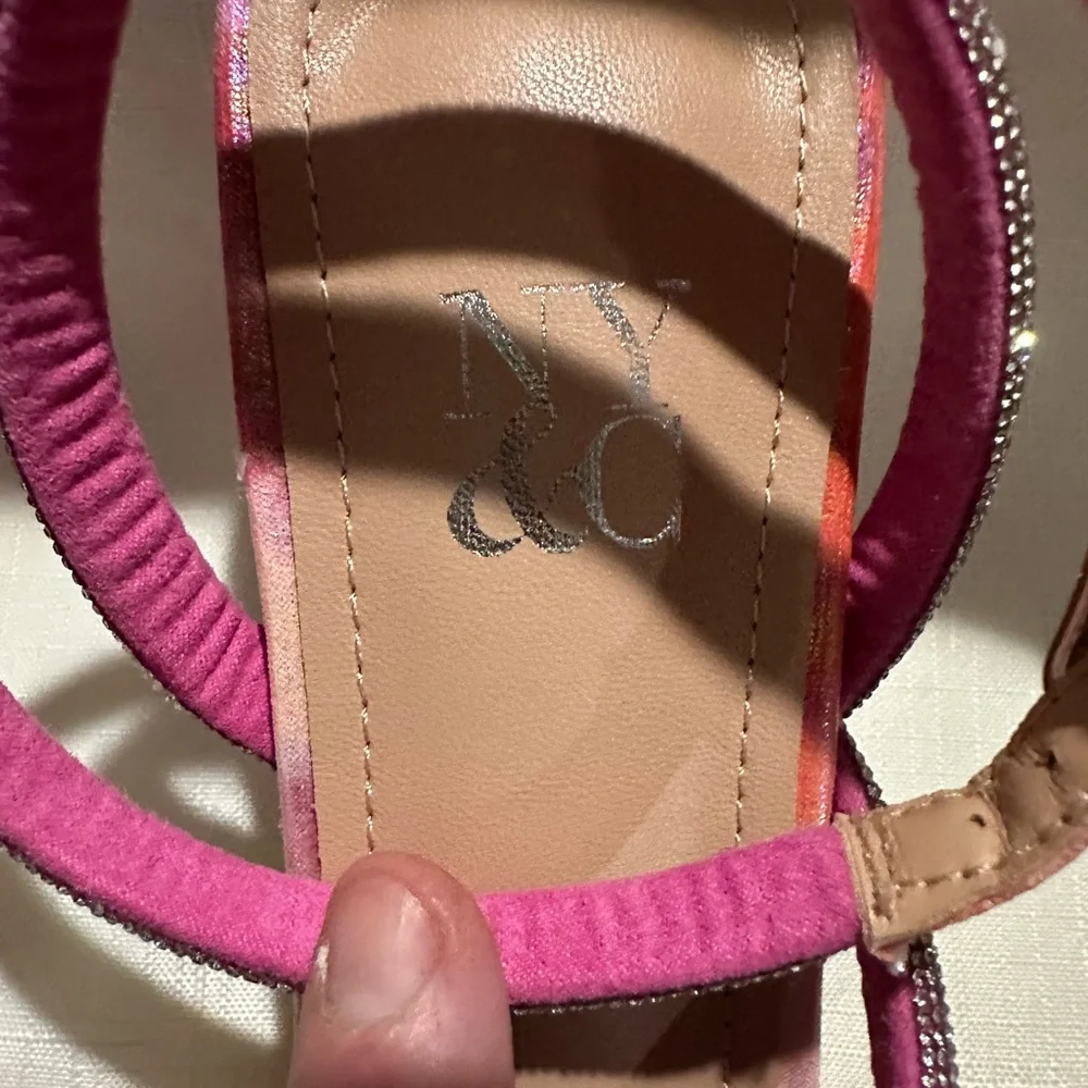 NY&C Pink Quilla Heels Size 9
